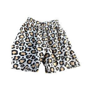 Baby Girls Animal Print Elastic Waist Shorts Animal Print Brown/ Tan Size 2
